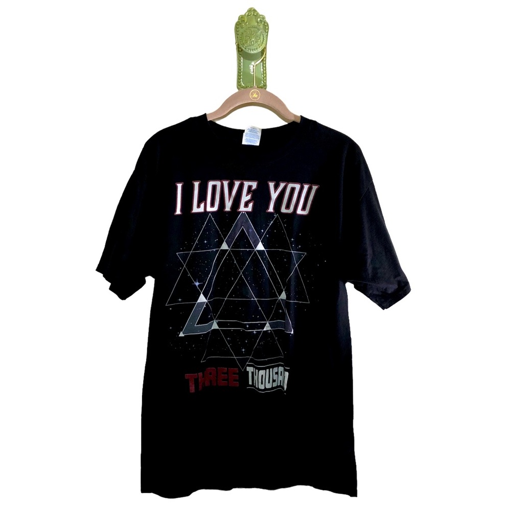 Marvel Comic Graphic Tee Shirt I Love You Three Thousand 3000 Space Stars Black